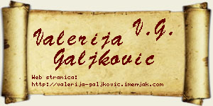 Valerija Galjković vizit kartica